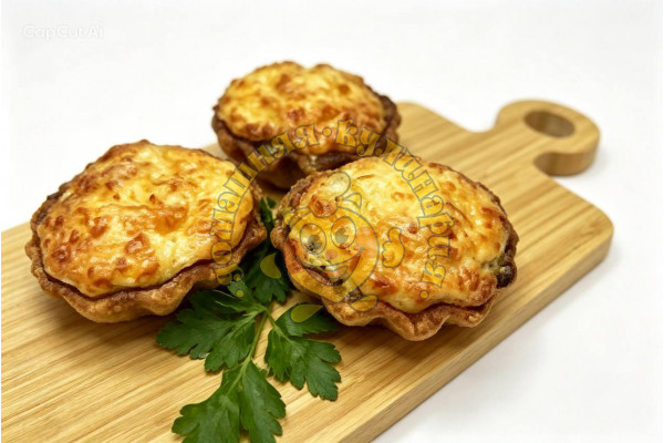 Жульен куриный с грибами в тарталетке